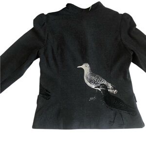 Rare Anthropologie Elevenses charcoal Feathered Friend size 8.